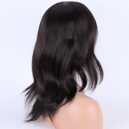 Stock Silk Base European Dark Brown Natural Straight Double Drawn Human Hair