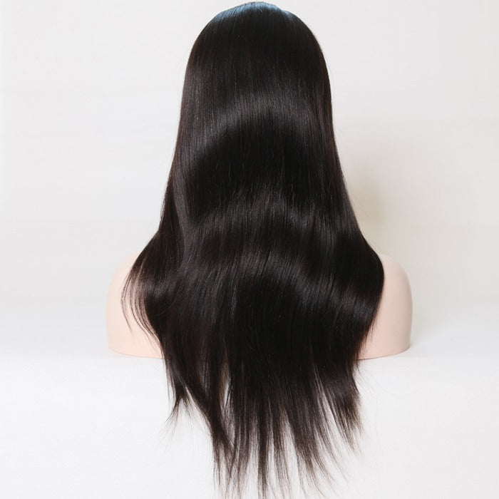 Stock Glueless Malaysian Natural Color Straight Human Hair Silk Top Wig