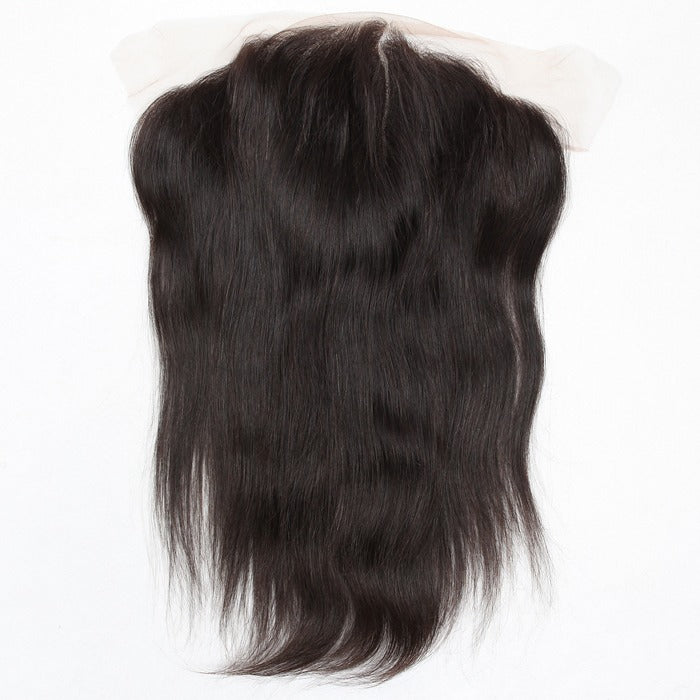 Stock 13x6 Full Lace Indian Remy Natural Color Straight Human Hair Frontal 12-14" 120% Density