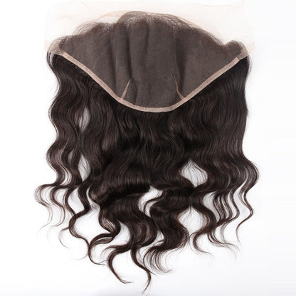 Stock 13x6 Full Lace Indian Remy Natural Color Natural Wave Human Hair Frontal 12-16" 120% Density