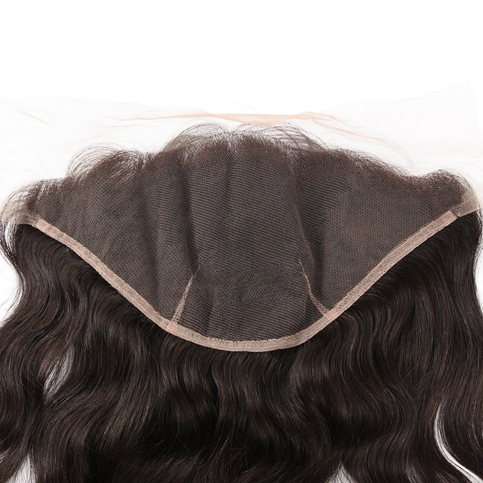 Stock 13x6 Full Lace Indian Remy Natural Color Natural Wave Human Hair Frontal 12-16" 120% Density