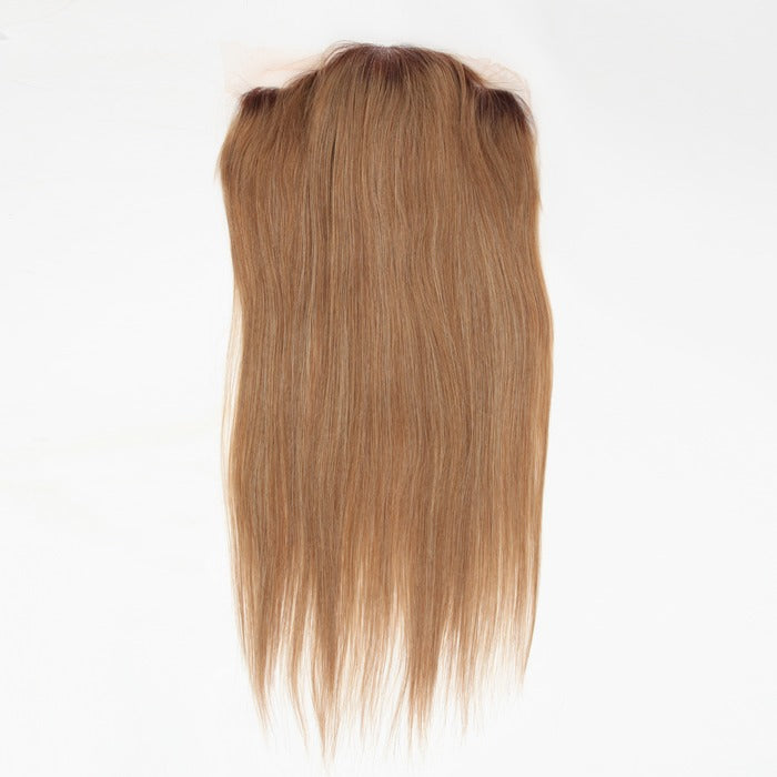 Stock Silk Top Full Lace Malaysian Blonde Ombre Straight Human Hair Lace Frontal