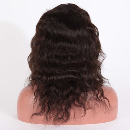 Stock Glueless Brazilian Natural Color Natural Wave Human Hair Silk Top Wig