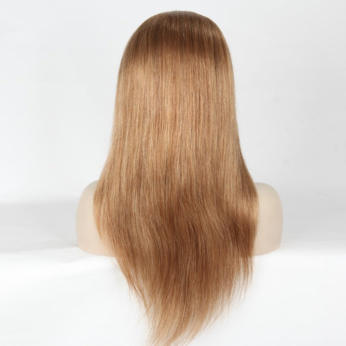 Lager full blonder brasiliansk #27/30 jevnt blandet menneskehår parykk 16" 130 % tetthet