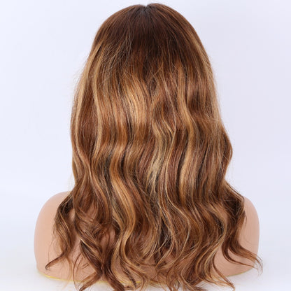 Lace Front European Brown Ombre Balayage Body Wave Human Hair Wig