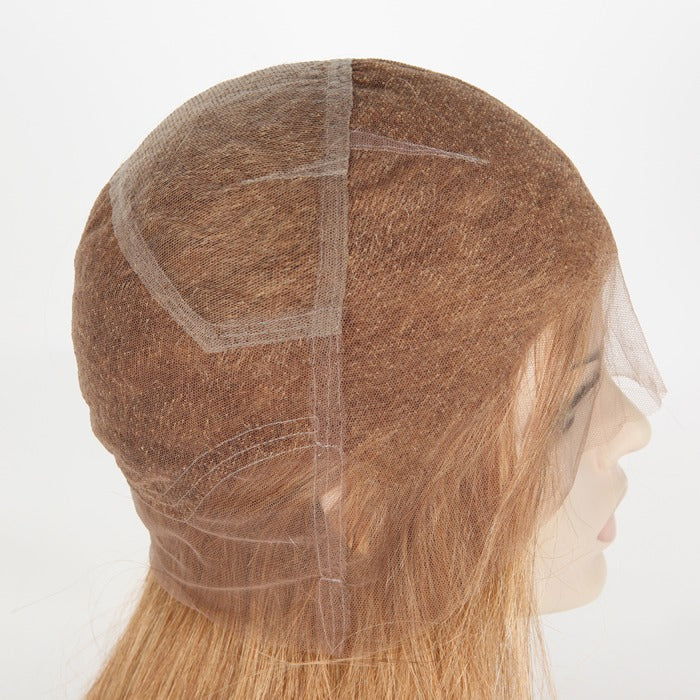 Lager full blonder brasiliansk #27/30 jevnt blandet menneskehår parykk 16" 130 % tetthet