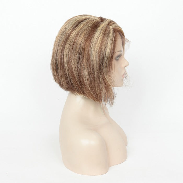 Stock Full Lace Brazilian Brown with HL Straight Human Hair Wig