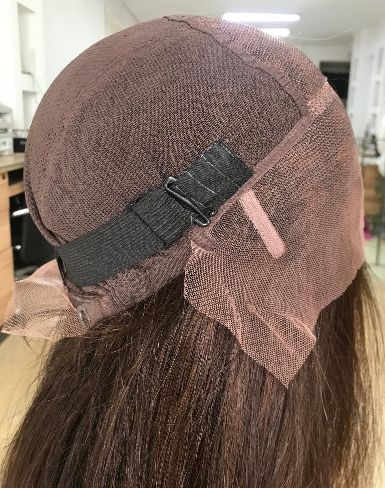 Custom Glueless HD Lace European Chestnut Brown with HL Wavy Human Hair Wig