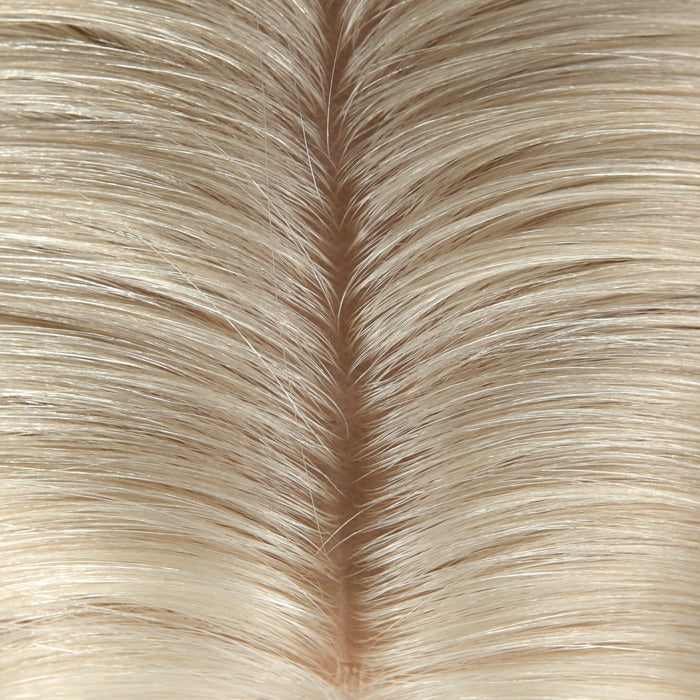 Stock Full Lace European White Blonde Straight Human Hair Silk Top Wigs