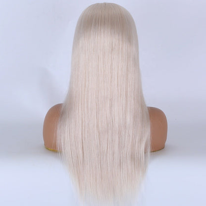 Lager full blonder europeisk #613 rett menneskehår parykk 20-22" 130 % tetthet