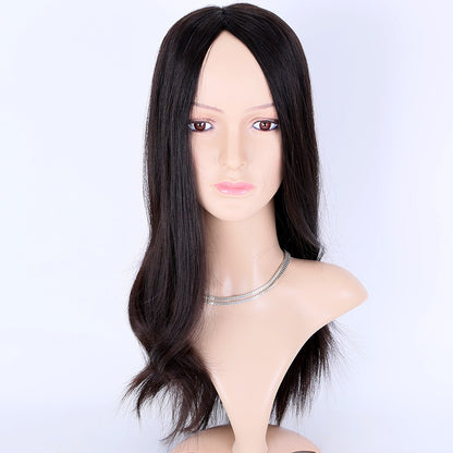 Stock European Natural Color Natural Straight Double Drawn Human Hair Topper