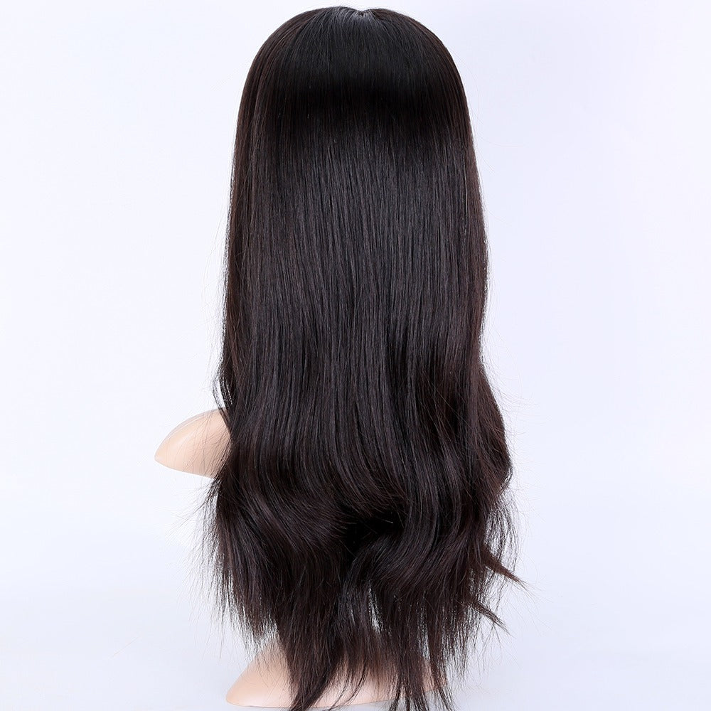 Stock European Natural Color Natural Straight Double Drawn Human Hair Topper