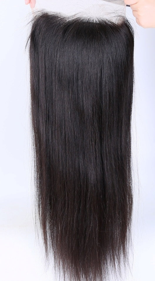 Stock Full Lace European Natural Color Natural Straight Human Hair Silk Top Wigs