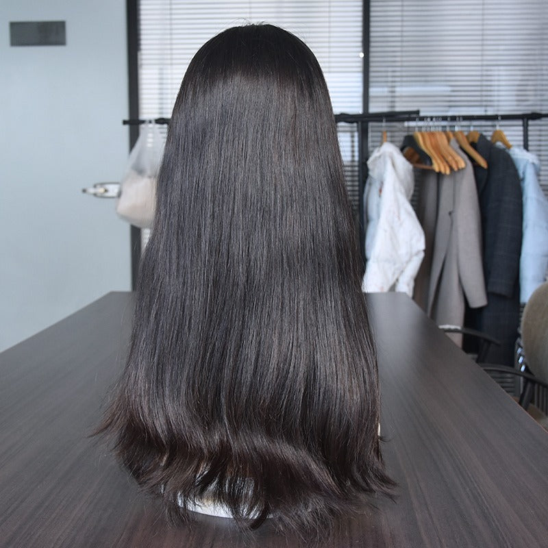 Stock Lace Top European #2 Natural Straight, Slight Layer Jewish Wigs