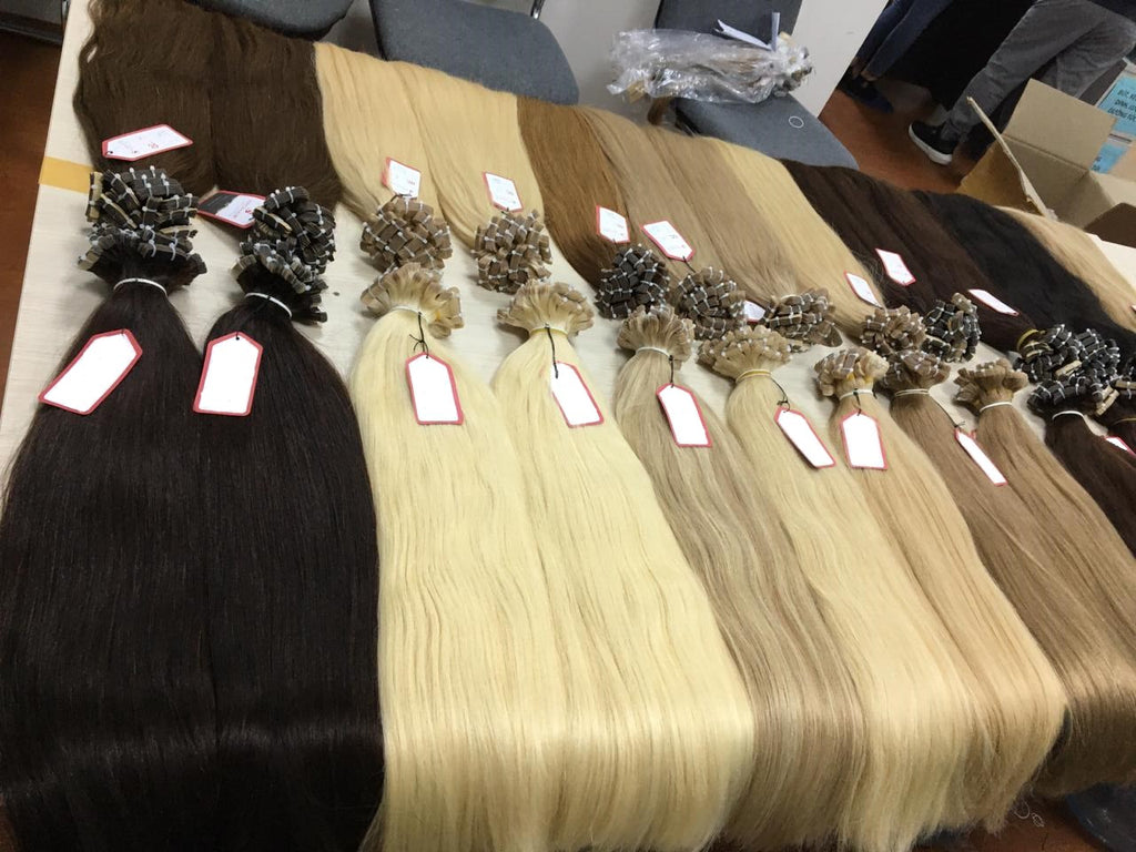 Custom European White Blonde Double Drawn Tape-In Human Hair Extensions