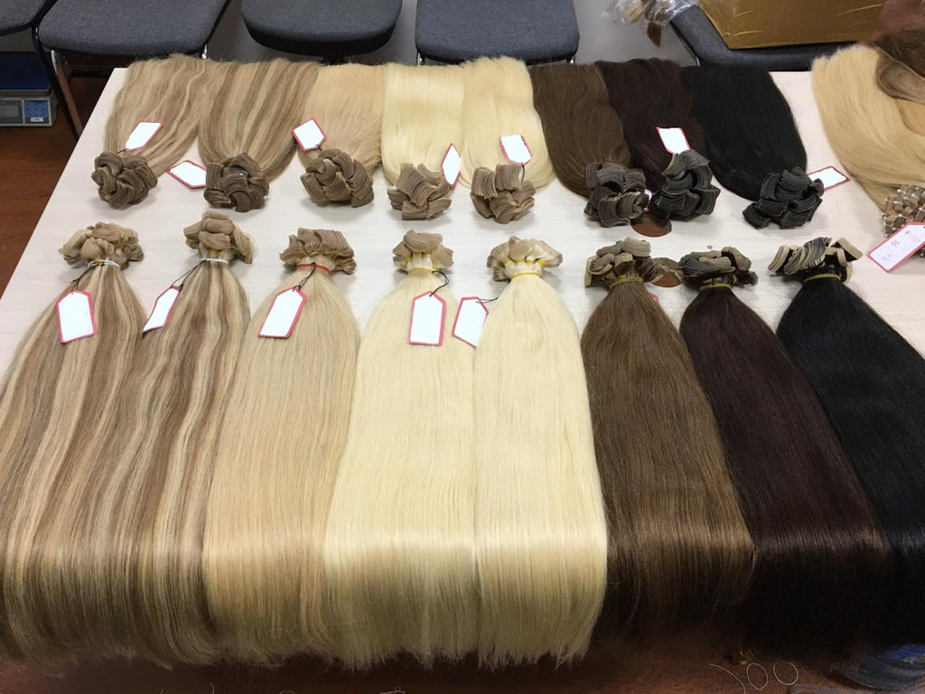 Custom European White Blonde Double Drawn Tape-In Human Hair Extensions