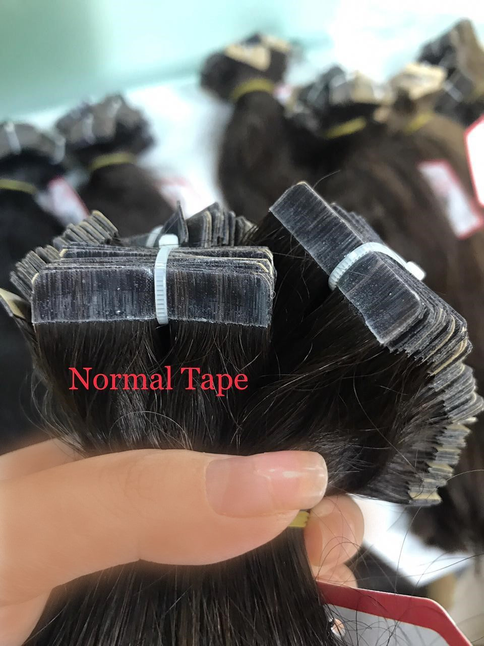 Custom Vietnamese Natural Color Double Drawn Tape-In Human Hair Extensions