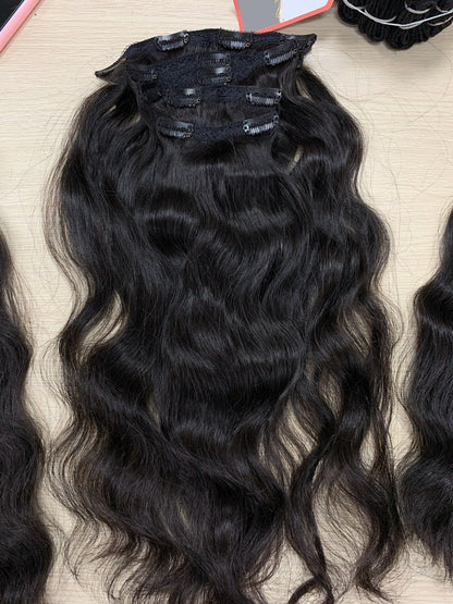 Custom European Double Drawn Clip-In Human Hair Wefts 150 and 250 grams