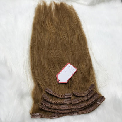 Custom European Double Drawn Clip-In Human Hair Wefts 100 and 200 grams