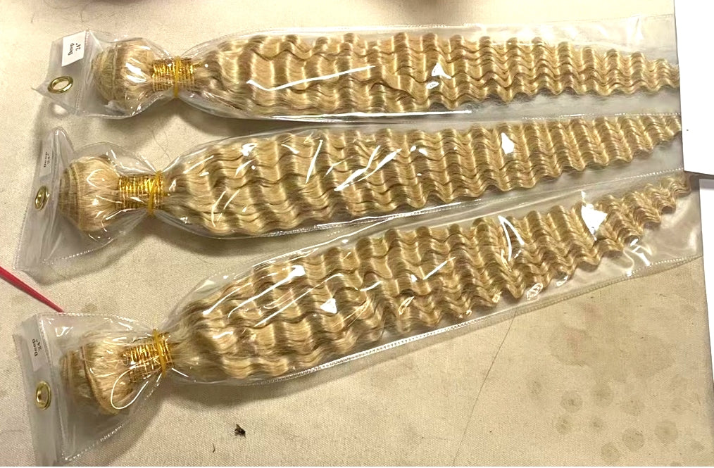 Stock Brazilian #613 Deep Wave Human Hair Wefts 14"- 40" 300g