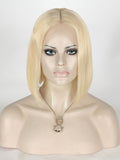 Stock Lace Front Indian Remy Blonde Straight Human Hair Wigs