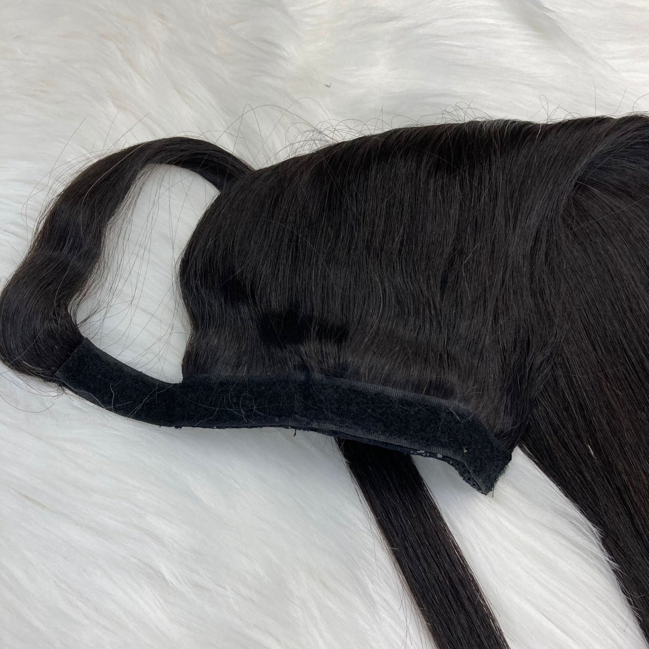 Custom European Double Drawn Wefted Ponytail Human Hair Pieces 200 and 250 grams