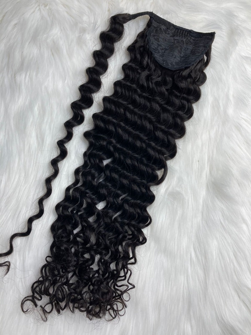 Custom European Double Drawn Wefted Ponytail Human Hair Pieces 200 and 250 grams