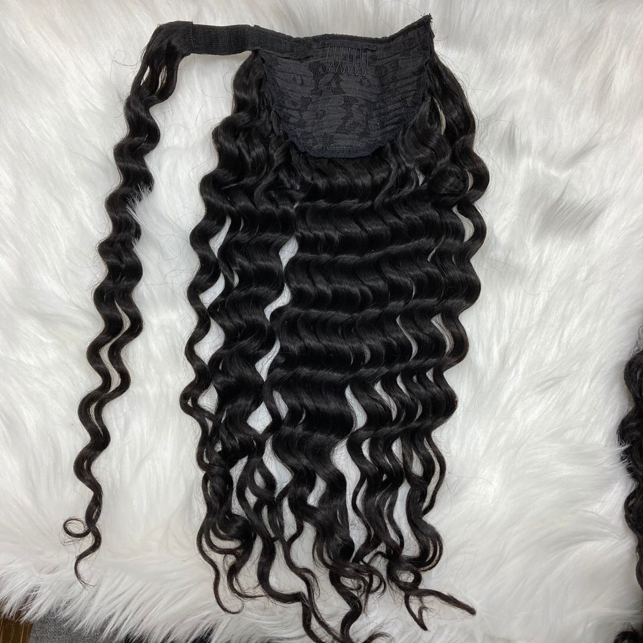 Custom European Double Drawn Wefted Ponytail Human Hair Pieces 100 and 120 grams