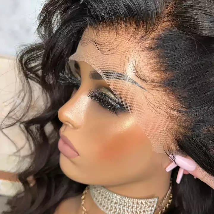 Custom Full Lace Brazilian Natural Color Loose Wave Human Hair Wigs