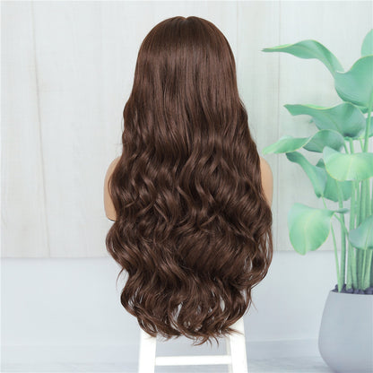 T-Part Lace Front Synthetic Brown Heat Resistant Wavy Wig