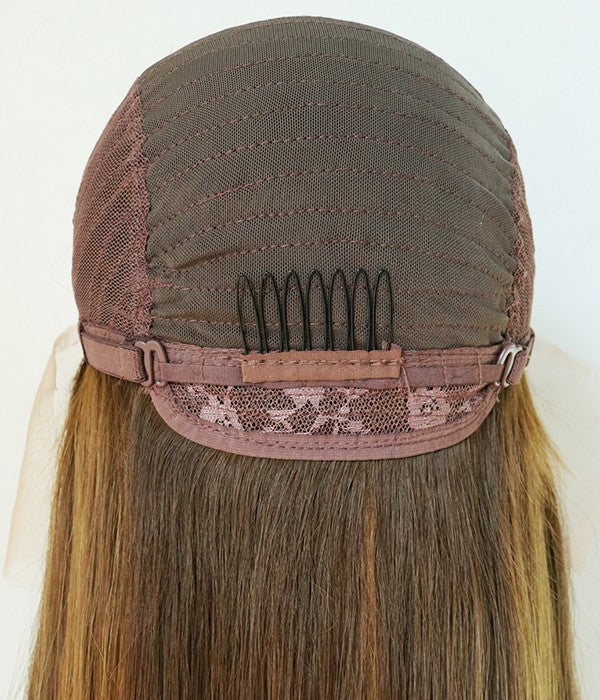 Custom European HD lace Front Brown HL Straight Double Drawn Human Hair Wig