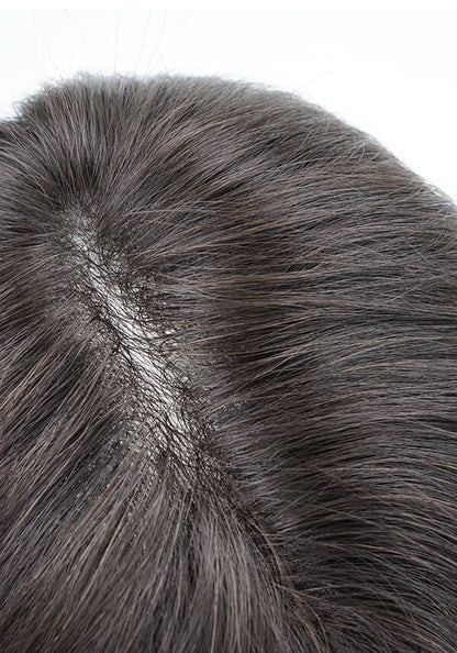 Men's Natural Color Thin Skin Hair System with French Lace Front