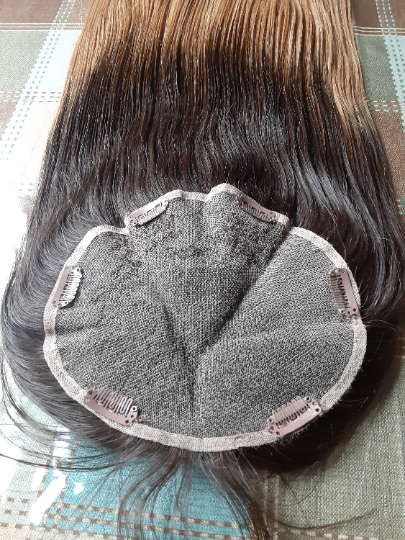 Stock Full lace Brazilian Brown Ombre Straight Double Drawn Human Hair Closure