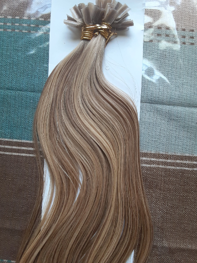 Stock Russian #P18/22 Highlights Straight 50 strands (1g per strand) Human Hair U-Tip Extensions 18" 50 grams