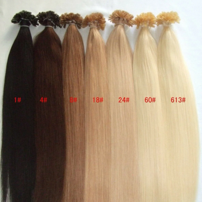 Custom Prebond Keratin Fusion Russian Double Drawn Human Hair Extensions 12-30" 100g