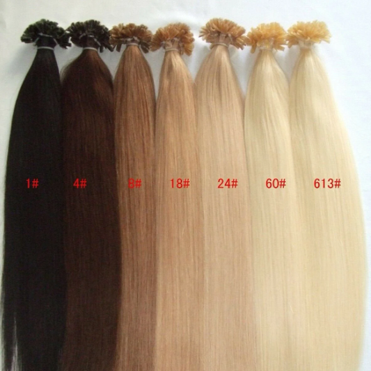 Benutzerdefinierte Prebond Keratin Fusion russische doppelt gezeichnete Echthaarverlängerungen 12-30" 100g