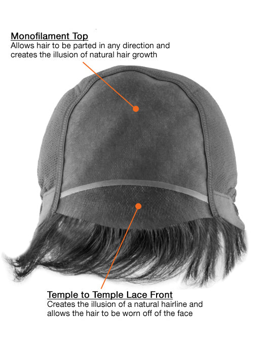 Custom Lace Front Mono Top European Blonde Blend Ombre with HL Straight Human Hair Wig