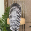 Lace Frontal Brazilian Grey Body Wave Human Hair Wig