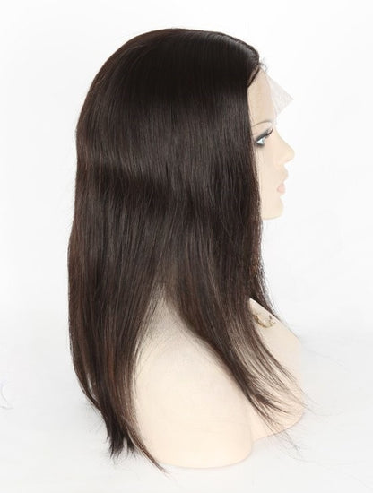 Stock Full Lace Brazilian Natural Color Straight Human Hair Silk Top Wigs