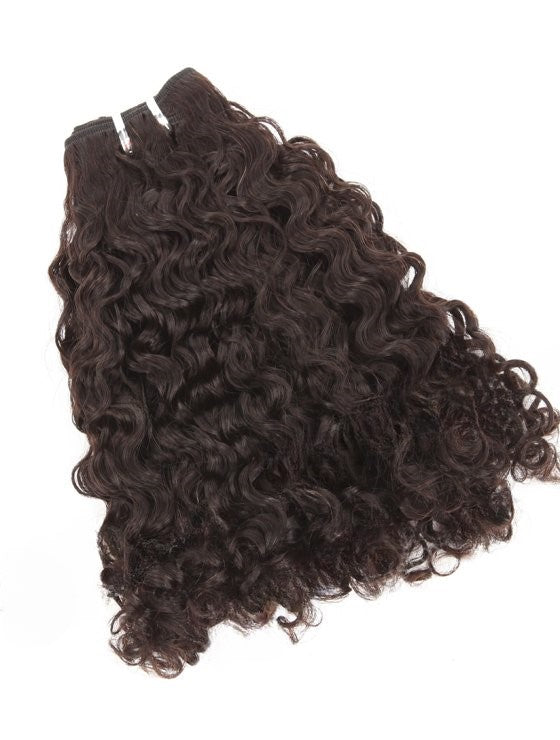 Stock Indian Remy Natural Color Coarse Curly Human Hair Wefts