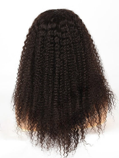 Stock Full Lace Malaysian Natural Color Light Yaki Human Hair Perücken 14-16" mit Silk Top 4.5" x 4.5" 130% Dichte