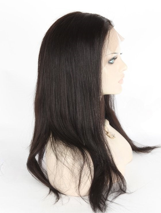 Stock Full Lace Brazilian Off Black Straight Human Hair Wigs