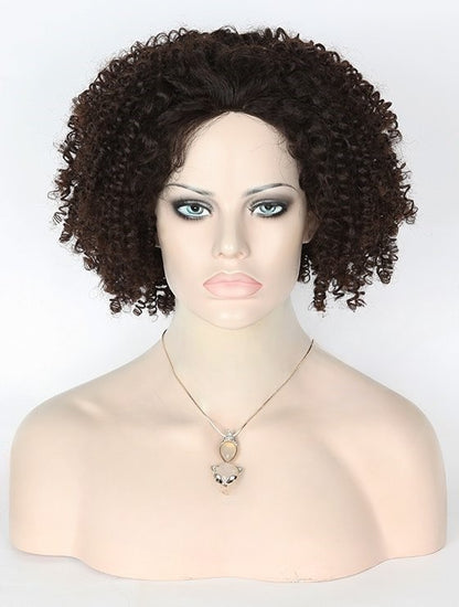 Stock Glueless Brazilian Natural Color Tight Spiral Curl Human Hair Wig