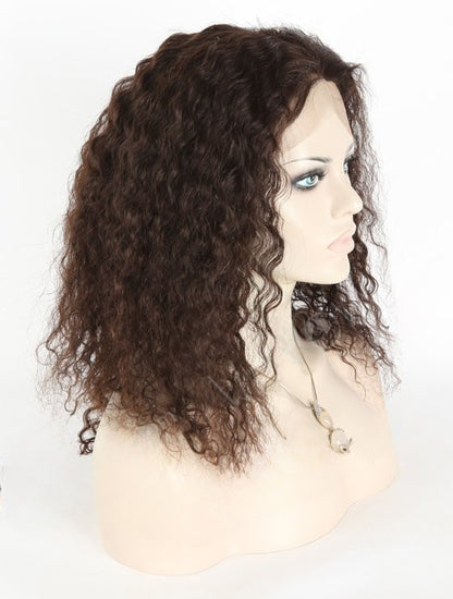 Stock Full Lace Chinese Natural Color Molado Curl Human Hair Wig