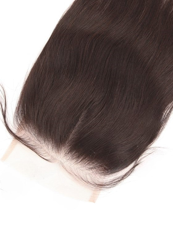 Stock Full lace Indian Remy Natural Color Straight Human Hair Closures