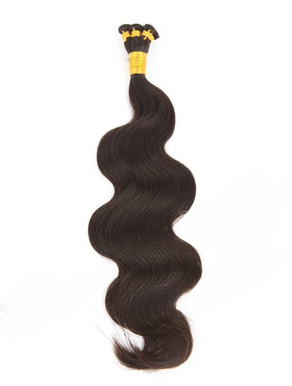 Stock Brazilian Natural Color Body Wave Hand-Tied Human Hair Wefts