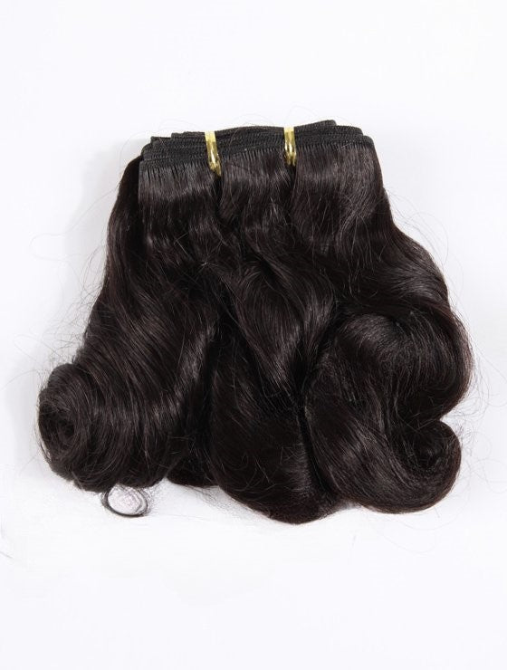 Stock Indian Remy Black Big Loose Curl Human Hair Wefts