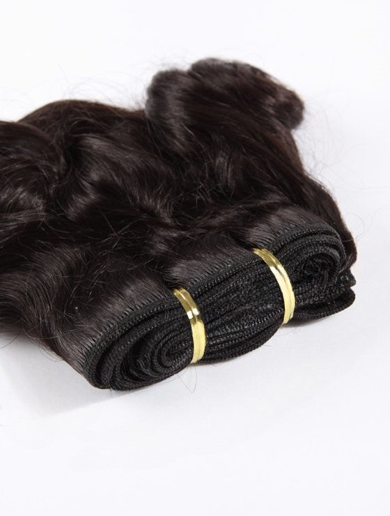 Stock Indian Remy Black Big Loose Curl Human Hair Wefts