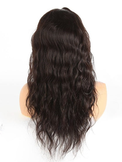 Stock Full Lace Brazilian Natural Color Natural Wave Human Hair Wigs