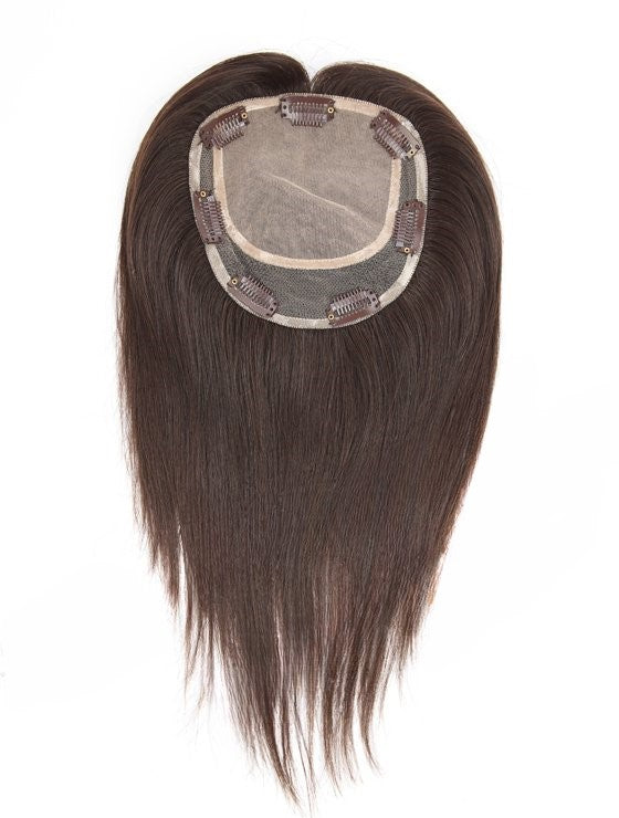 Stock European Virgin Natural Color Straight Human Hair Silk Top Toppers